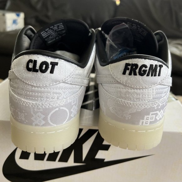 Nike Dunk Low Sp CLOT Fragment in white Size 10.5 main image 4